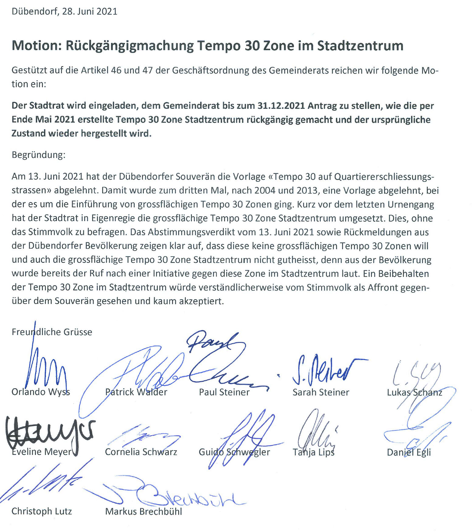 motion svp duebendorf